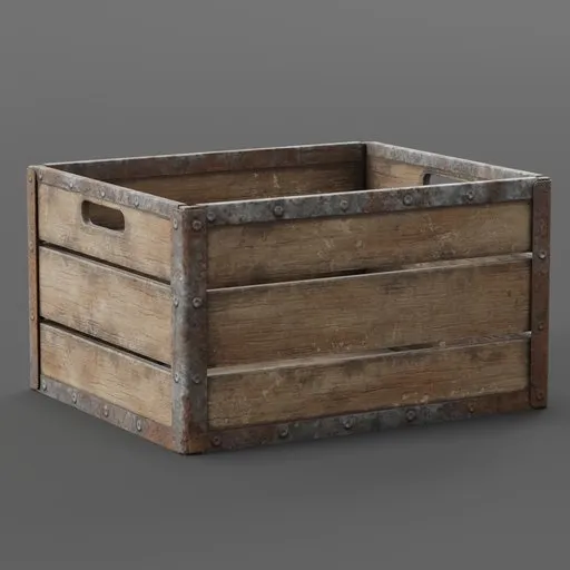 Open Top Wooden Crate