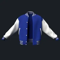 Blue Varsity Jacket (Open)