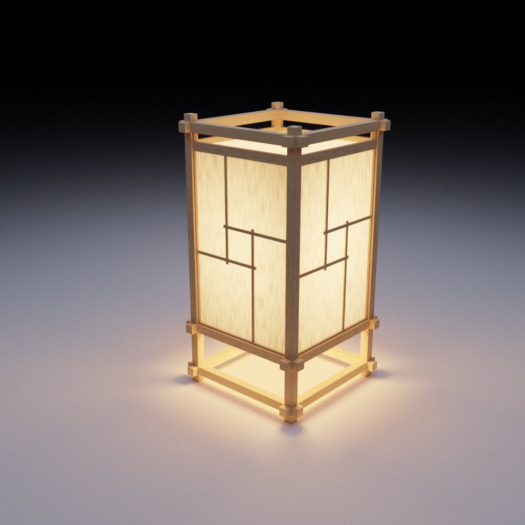 Japanese Lamp, 3D Table Lamp models