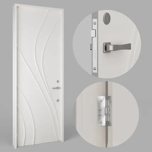 Wave modern door