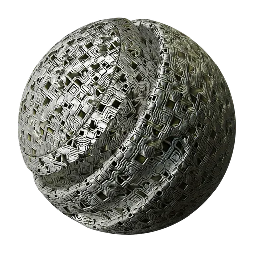 Textured PBR alien metal material suitable for 3D rendering in Blender and other 3D applications.