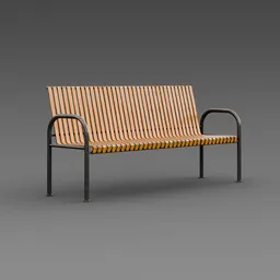 Urban slat bench