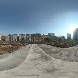Building ground clouds bluesky