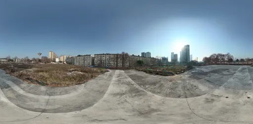 Building ground clouds bluesky