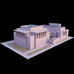 "Experience the beauty of Frank Lloyd Wright's Unity Temple Replica in 3D with this stunning Blender 3D model. Perfect for historic architecture enthusiasts and Unity Temple Unitarian Universalist fans, the model boasts intricate details inspired by Charles W. Bartlett and rendered in high octane style of vogelsang."