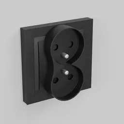 Power outlet black