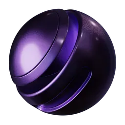 High-gloss purple urethane paint shader for 3D modeling, suitable for Blender and PBR applications with procedural configuration.