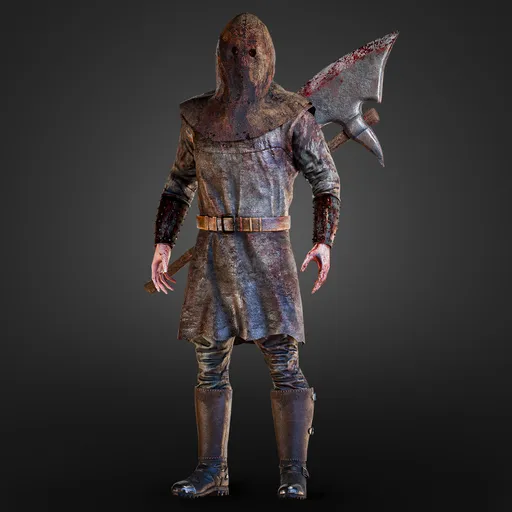Bloody Executioner Rigged Game Ready