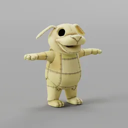 Dog foam costume IK rigged