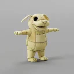 Dog foam costume IK rigged