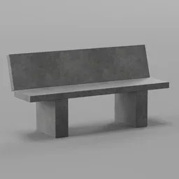 Concrete garden bench