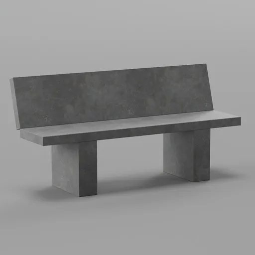 Concrete garden bench