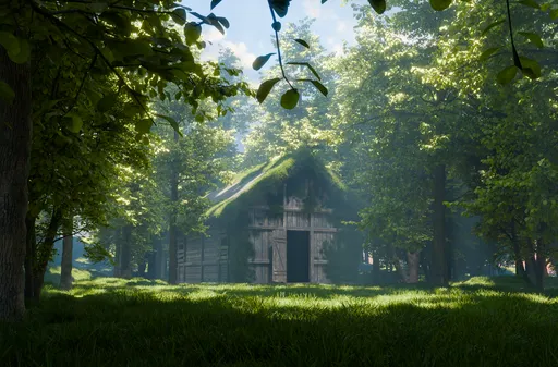 Cinematic Forest Barn