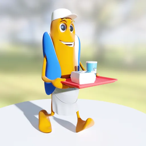 Snack character - The server
