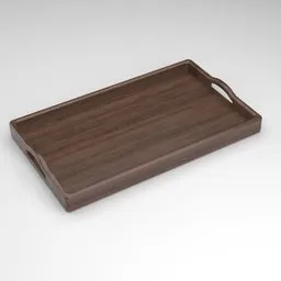 Deep Brown Wooden Tray