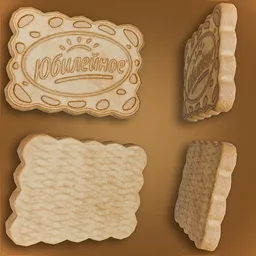 Soviet "Yubileynoe" Biscuit (Low Poly)