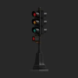 Low poly Traffic Light