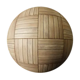 Detailed 2K PBR dark parquet panels for realistic wood texturing in 3D modeling, featuring seamless tiling and depth effect.