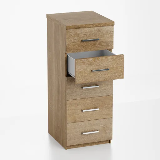 Narrow Wooden Drawer Chest