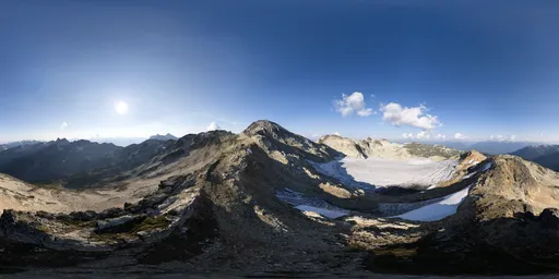 Aerial Mountain Peak Landscape