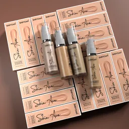 Foundation bottle with packaging box