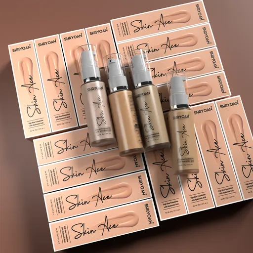 Foundation bottle with packaging box