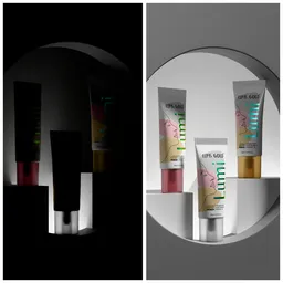 Face primer revealing transition