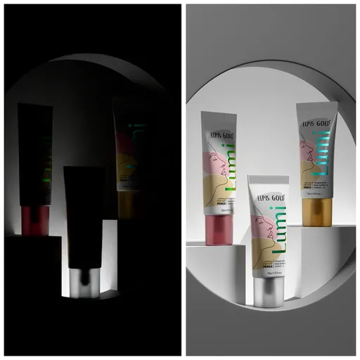 Face primer revealing transition