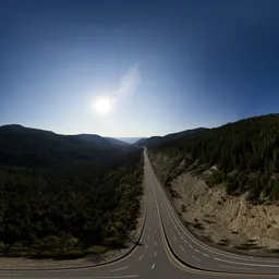 Aerial Road in Mountain Valley