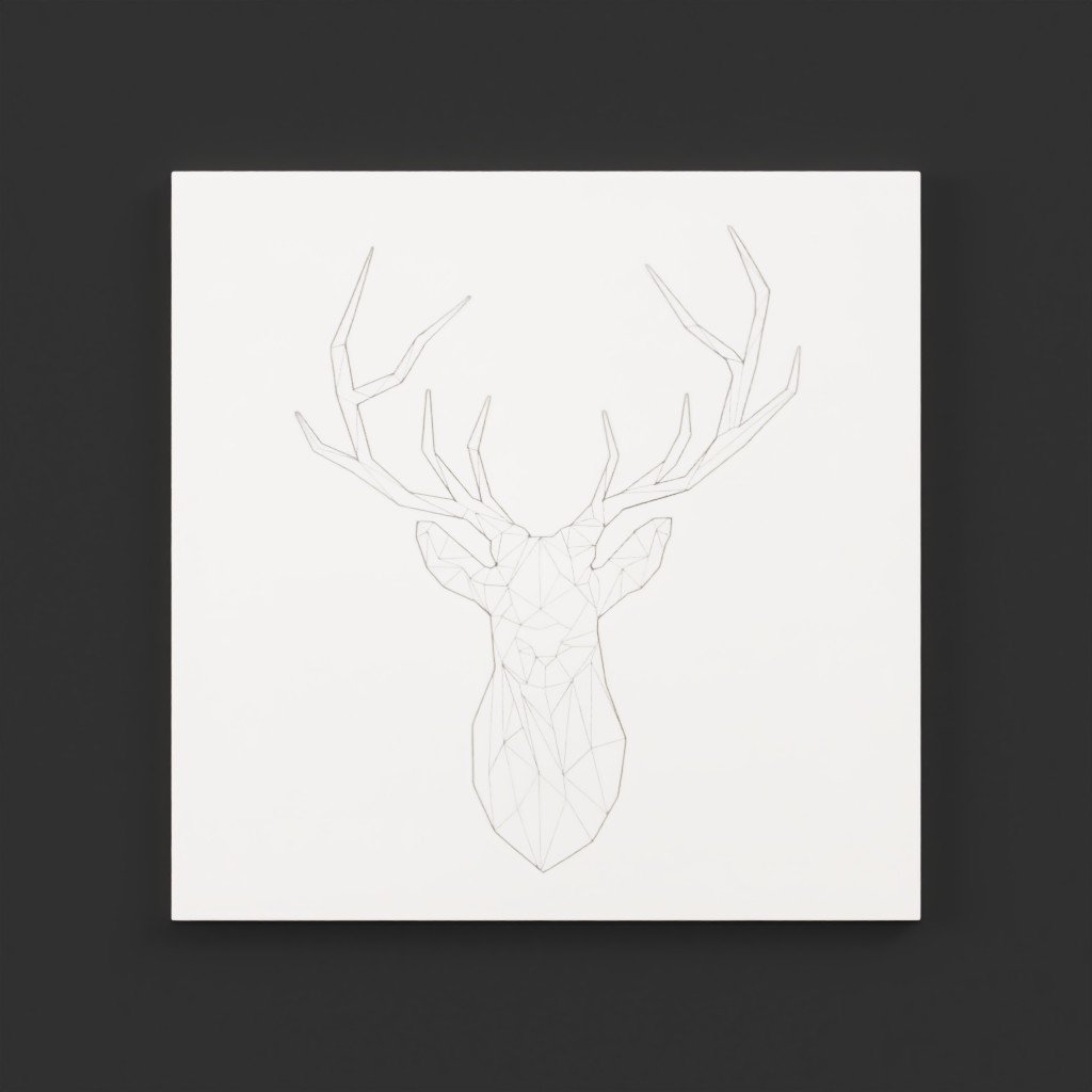 BlenderKit Download the FREE IKEA Pjätteryd Picture Black Deer model