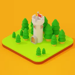 Castle Tower in Forest