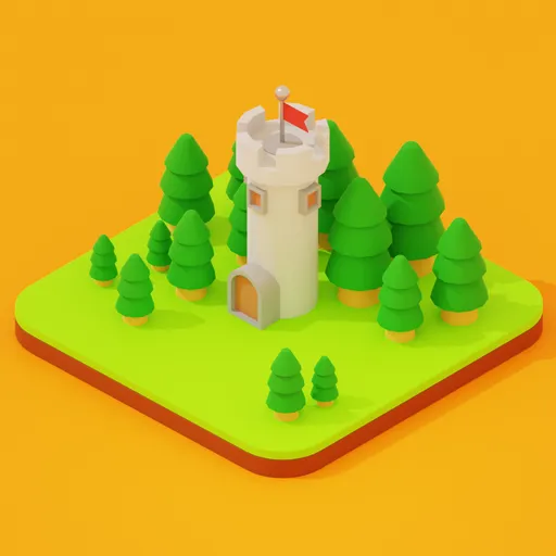 Castle Tower in Forest