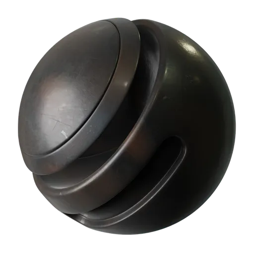 High-detail PBR texture of weathered black and gray metal with rust for 3D rendering.