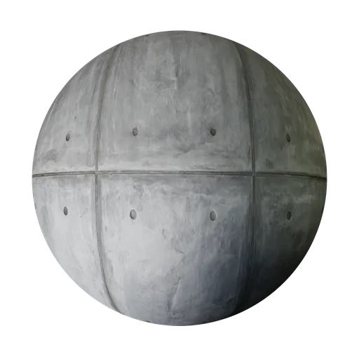 High-resolution seamless Concrete Wall Texture for PBR material mapping in Blender 3D and other 3D applications.