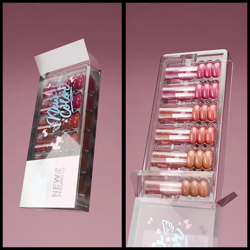 Lip balm lipstick with packaging box