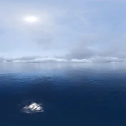 Bright Sea Overcast Sky