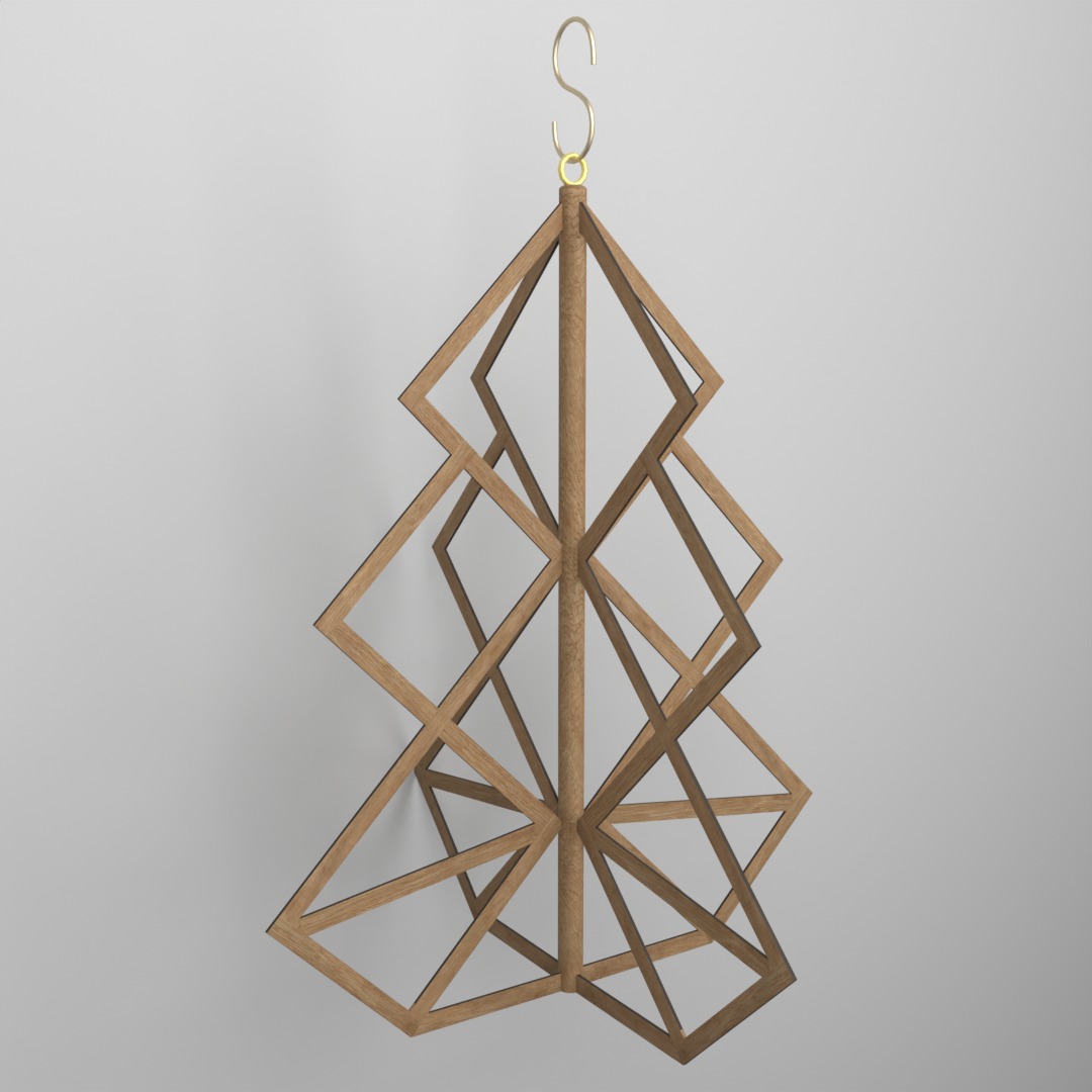 Christmas Wooden Plywood deco | Holiday Decorations models | BlenderKit