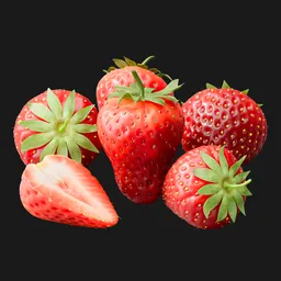 Fresh Strawberries with Sliced Piece