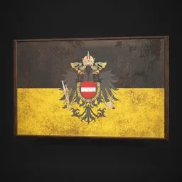 Austrian Empire Flag Picture Frame