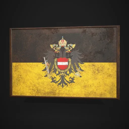 Austrian Empire Flag Picture Frame