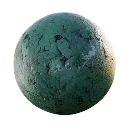 Old green rusty metal