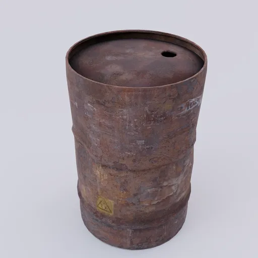 Weathered Rusty Barrel 4k