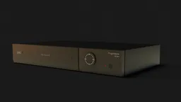 Detailed 3D model of a modern DVD player with textures, optimized for Blender rendering.