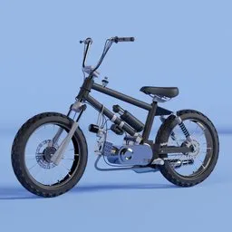 "3D model of a Honda Cub BMX C90 motorcycle for Blender 3D. Non-rigged and suitable for game assets and various 3D projects. Rendered with physically based rendering and mixer rendering in colorful non-euclidian scenery."