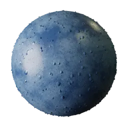 Blueberry skin with droplets