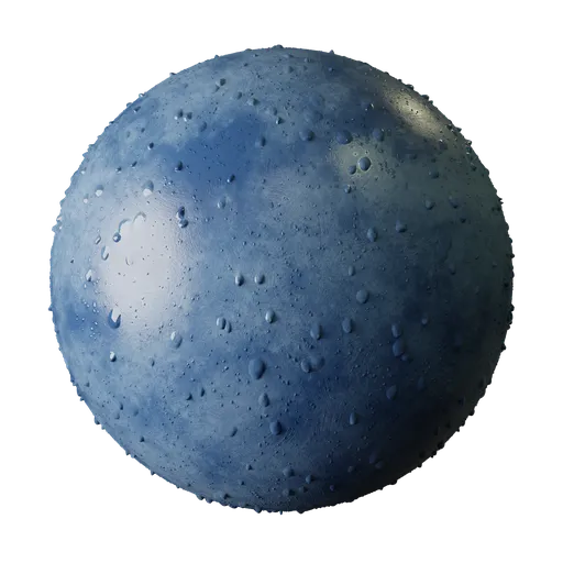 Blueberry skin with droplets