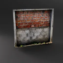 Brick and Concrete Block Wall
