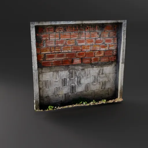 Brick and Concrete Block Wall