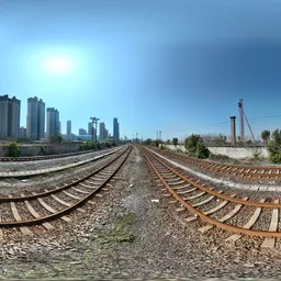 Old train station railway