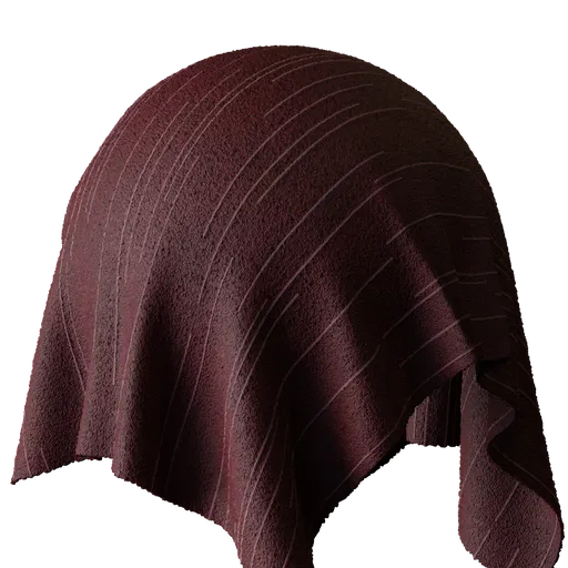 Burgundy Fine Ribbed Wool Carpet
